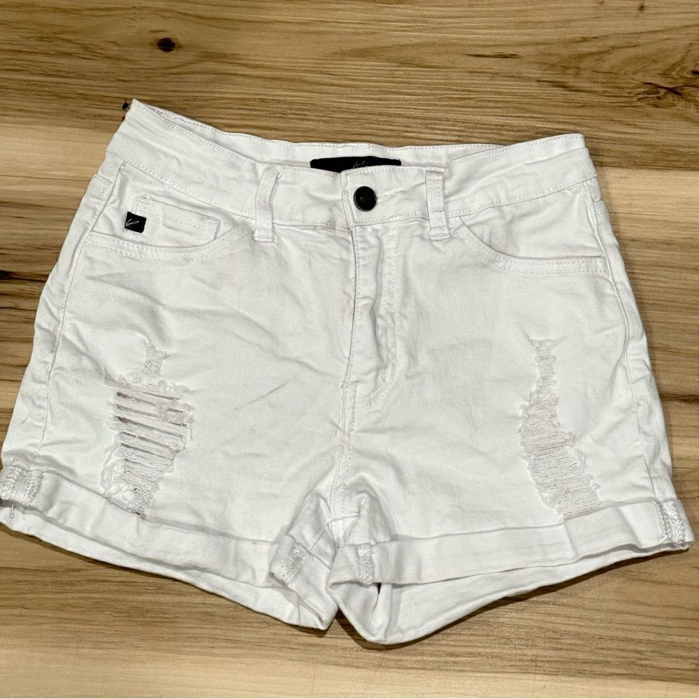 Kancan White Distressed Jean Shorts Women’s 7/27